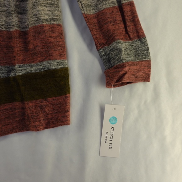 Bobeau stitch fix Jemmy Brushed Cardigan Multicolor Women's Petite Size XS NEW - Picture 4 of 9